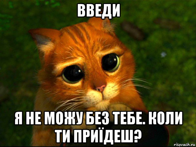 введи я не можу без тебе. коли ти приїдеш?