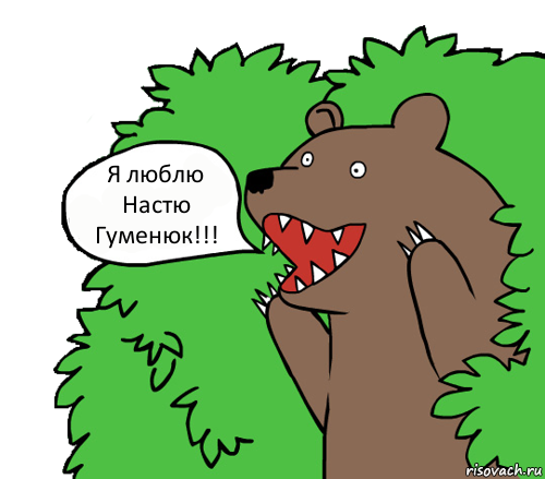 Я люблю Настю Гуменюк!!!, Комикс медведь из кустов