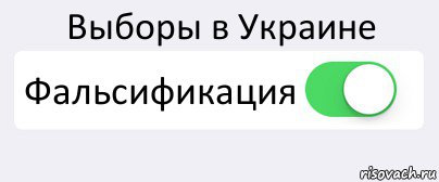 Выборы в Украине Фальсификация 