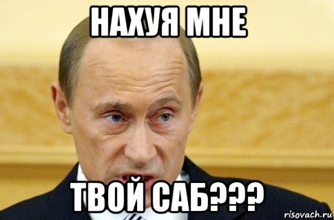 нахуя мне твой саб???, Мем путин