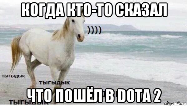 когда кто-то сказал что пошёл в dota 2, Мем   Тыгыдык