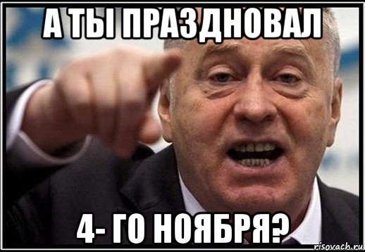 а ты праздновал 4- го ноября?, Мем жириновский ты