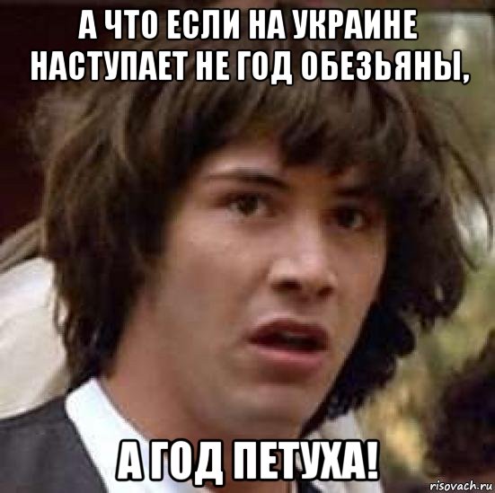 а что если на украине наступает не год обезьяны, а год петуха!, Мем А что если (Киану Ривз)