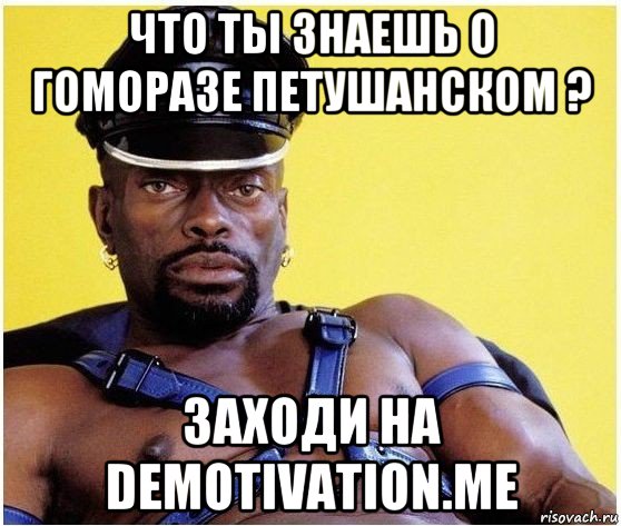 что ты знаешь о гоморазе петушанском ? заходи на demotivation.me, Мем Черный властелин