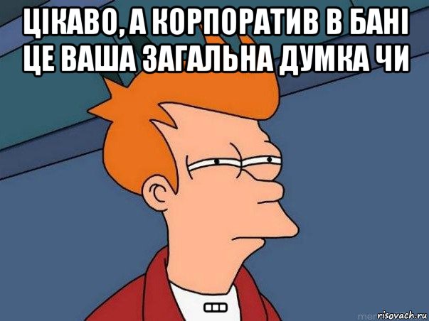 цікаво, а корпоратив в бані це ваша загальна думка чи ..., Мем  Фрай (мне кажется или)