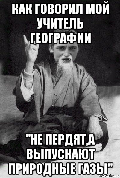 как говорил мой учитель географии "не пердят,а выпускают природные газы", Мем Мудрий паца