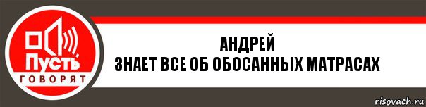 АНДРЕЙ
Знает все об обосанных матрасах, Комикс   пусть говорят