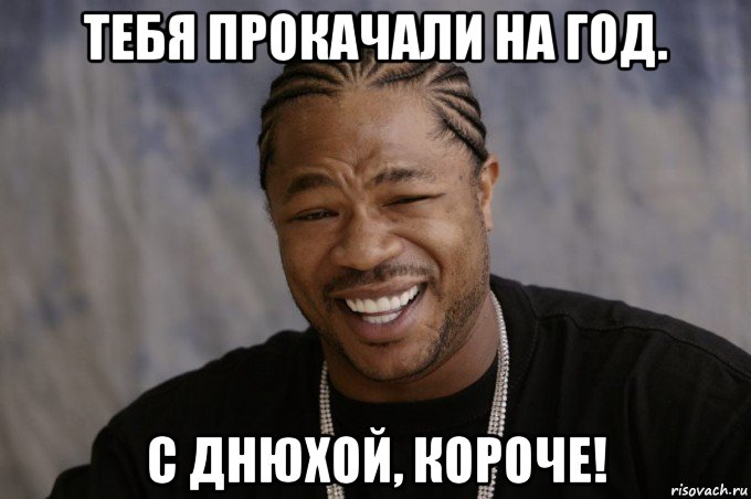 тебя прокачали на год. с днюхой, короче!, Мем Xzibit