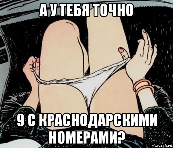 а у тебя точно 9 с краснодарскими номерами?, Мем А ты точно