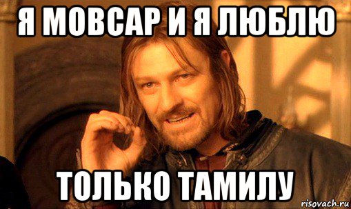 я мовсар и я люблю только тамилу, Мем Нельзя просто так взять и (Боромир мем)