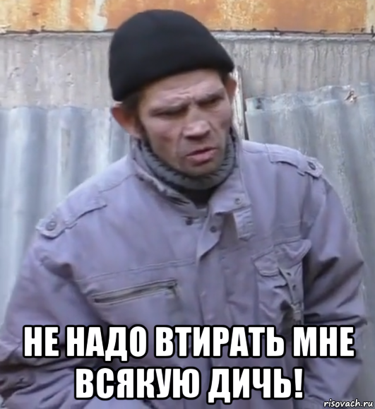  не надо втирать мне всякую дичь!, Мем  Ты втираешь мне какую то дичь