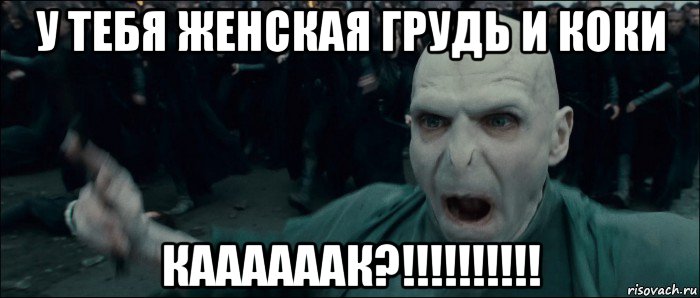 у тебя женская грудь и коки каааааак?!!!!!!!!!!, Мем воландеморт