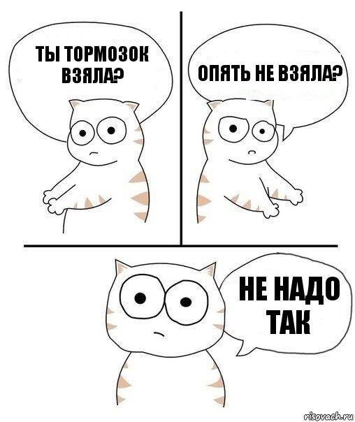 Ты тормозок взяла? Опять не взяла? Не надо так