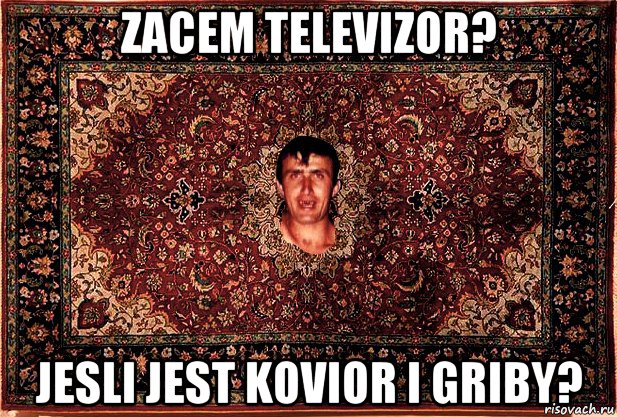 zacem televizor? jesli jest kovior i griby?