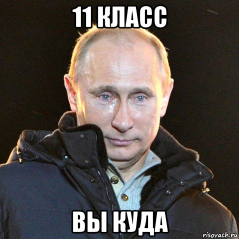 11 класс вы куда, Мем Путин плачет