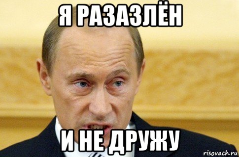 я разазлён и не дружу, Мем путин