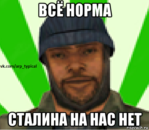 всё норма сталина на нас нет, Мем Vkcomarptypical