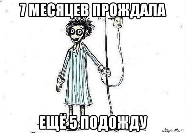 7 месяцев прождала ещё 5 подожду, Мем  зато я сдал