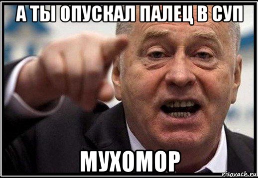 а ты опускал палец в суп мухомор