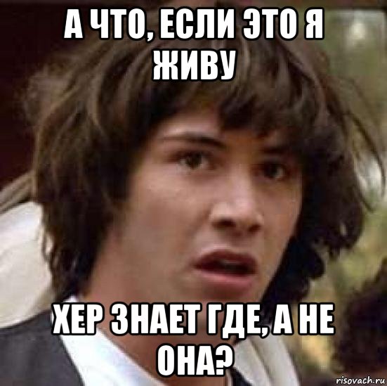 а что, если это я живу хер знает где, а не она?, Мем А что если (Киану Ривз)