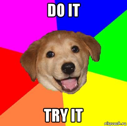 do it try it, Мем Advice Dog