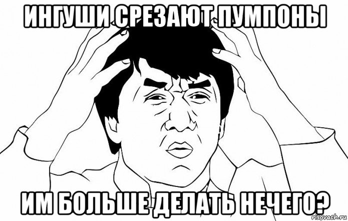 ингуши срезают пумпоны им больше делать нечего?, Мем ДЖЕКИ ЧАН