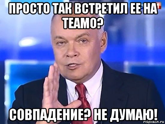 просто так встретил ее на teamo? совпадение? не думаю!, Мем Киселёв 2014