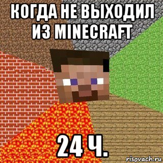 когда не выходил из minecraft 24 ч., Мем Миникрафтер