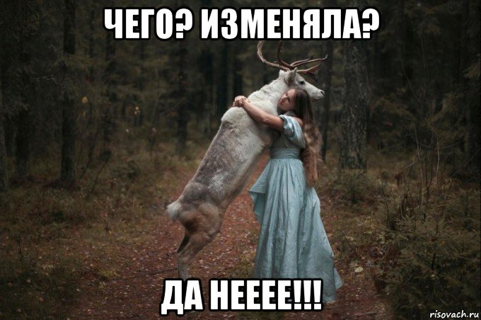 чего? изменяла? да нееее!!!, Мем Наивный Олень шаблон 5