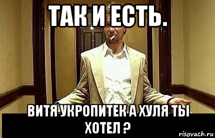 так и есть. витя укропитек а хуля ты хотел ?, Мем Ну чо