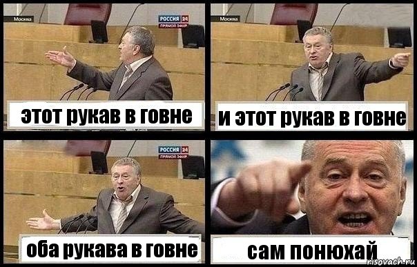 этот рукав в говне и этот рукав в говне оба рукава в говне сам понюхай, Комикс с Жириновским