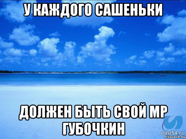 у каждого сашеньки должен быть свой мр губочкин, Мем у каждой Ксюши должен быть свой 