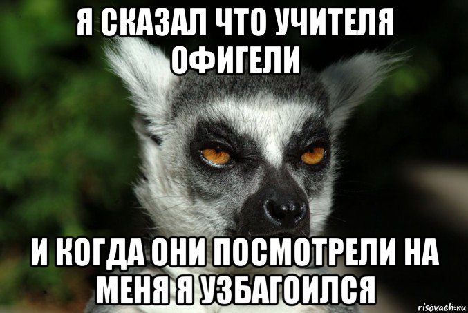 я сказал что учителя офигели и когда они посмотрели на меня я узбагоился, Мем   Я збагоен