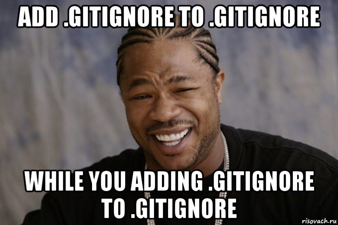 add .gitignore to .gitignore while you adding .gitignore to .gitignore