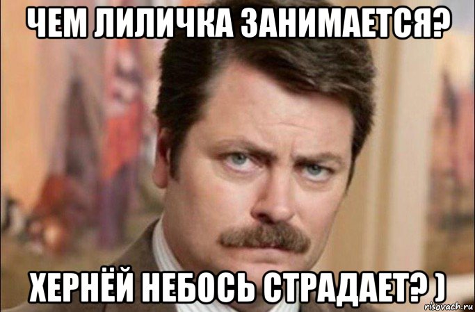 чем лиличка занимается? хернёй небось страдает? ), Мем  Я человек простой