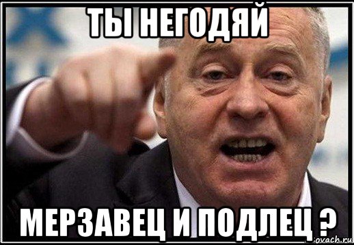 ты негодяй мерзавец и подлец ?, Мем жириновский ты