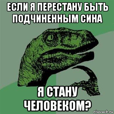 если я перестану быть подчиненным сина я стану человеком?, Мем Филосораптор