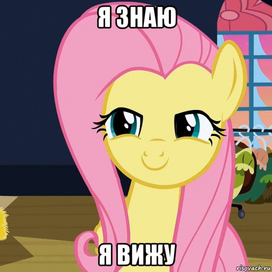 я знаю я вижу, Мем  Mem Fluttershy