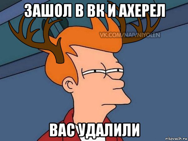 зашол в вк и ахерел вас удалили, Мем  Подозрительный олень