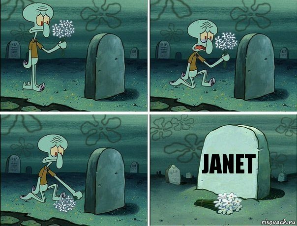 Janet, Комикс  Сквидвард хоронит