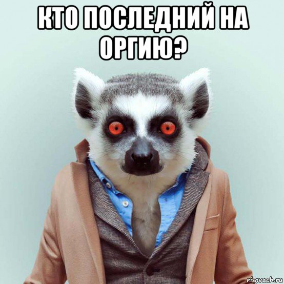 кто последний на оргию? , Мем укуренный лемур