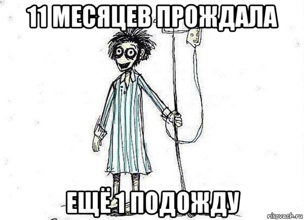 11 месяцев прождала ещё 1 подожду, Мем  зато я сдал