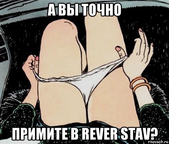 а вы точно примите в rever stav?, Мем А ты точно