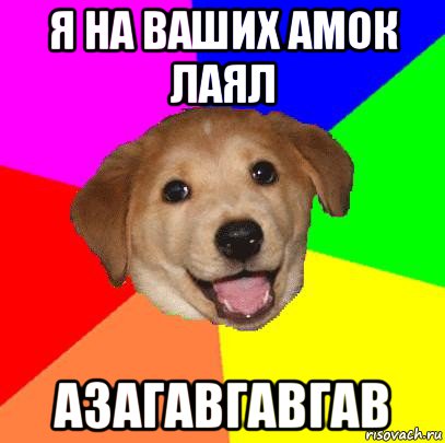 я на ваших амок лаял азагавгавгав, Мем Advice Dog