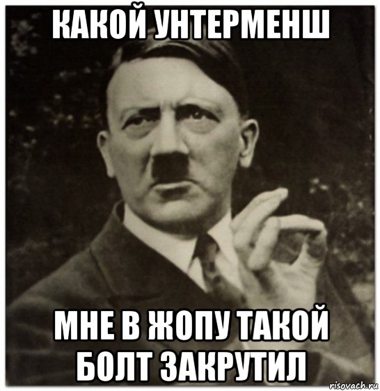 какой унтерменш мне в жопу такой болт закрутил, Мем гитлер нельзя просто так
