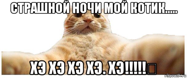 страшной ночи мой котик..... хэ хэ хэ хэ. хэ!!!!!₽, Мем   Кэтсвилл