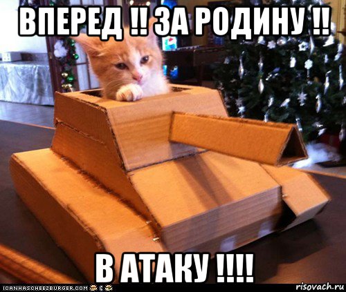 вперед !! за родину !! в атаку !!!!, Мем Котэ танкист