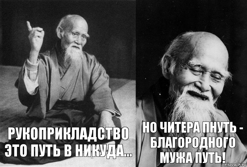 Рукоприкладство это путь в никуда... Но читера пнуть - благородного мужа путь!, Комикс Мудрец-монах (2 зоны)