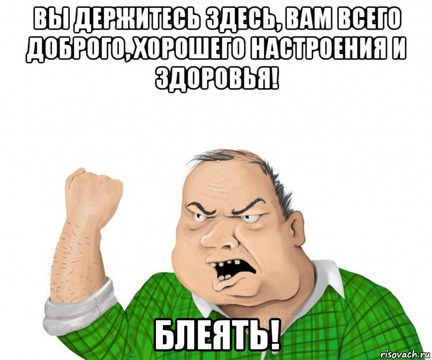 вы держитесь здесь, вам всего доброго, хорошего настроения и здоровья! блеять!, Мем мужик