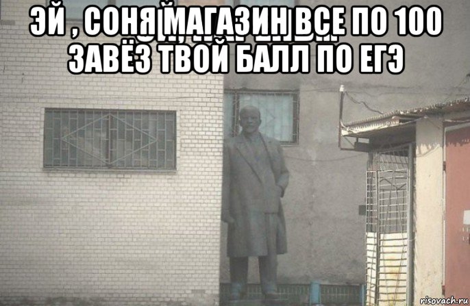 эй , соня магазин все по 100 завёз твой балл по егэ , Мем псс парень